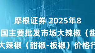 摩根证券 2025年8月22日全国主要批发市场大辣椒（甜椒-板椒）价格行情